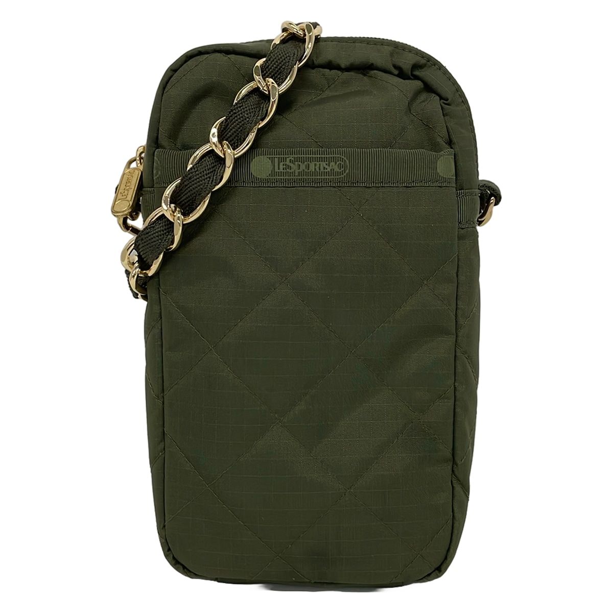 LESPORTSAC(レスポートサック) ショルダーバッグ - カーキ キルティング/チェーンショルダー