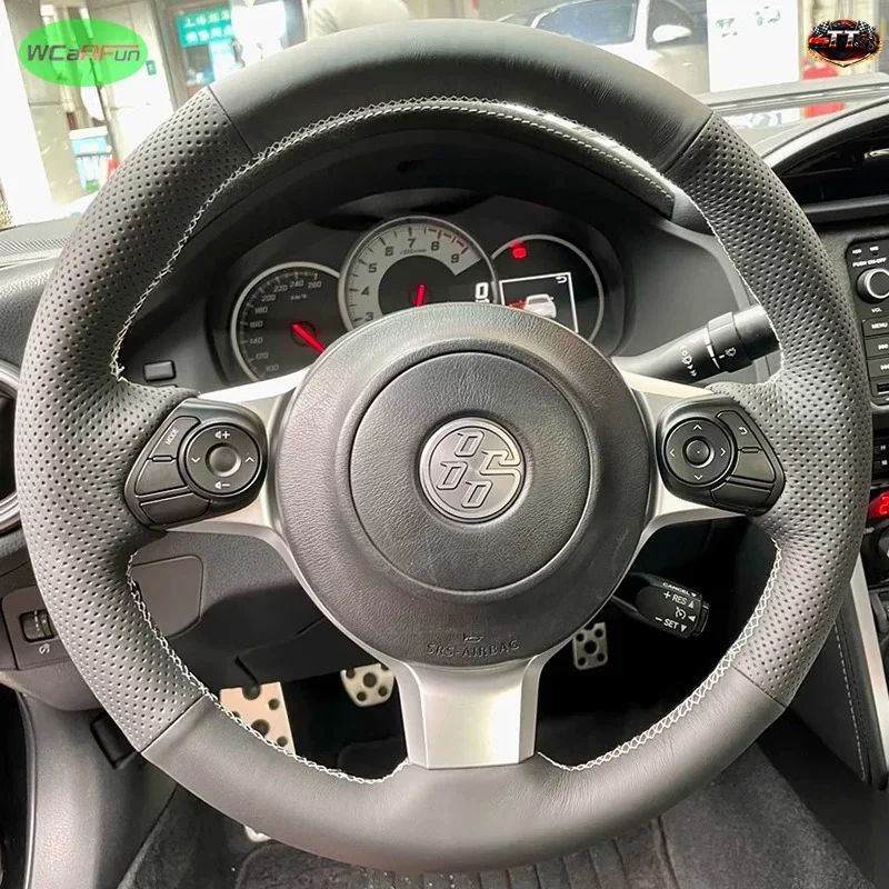 ステアリングホイールカバー フェイクレザー トヨタ 86 GR86 GT86 ヤリス 2016-2024 編み込みカバー トヨタ ステアリングホイール