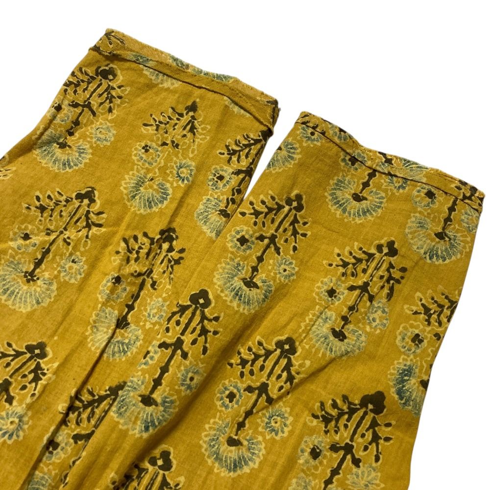良品 pas de calais パドカレ ブロックプリントブラウス ロング