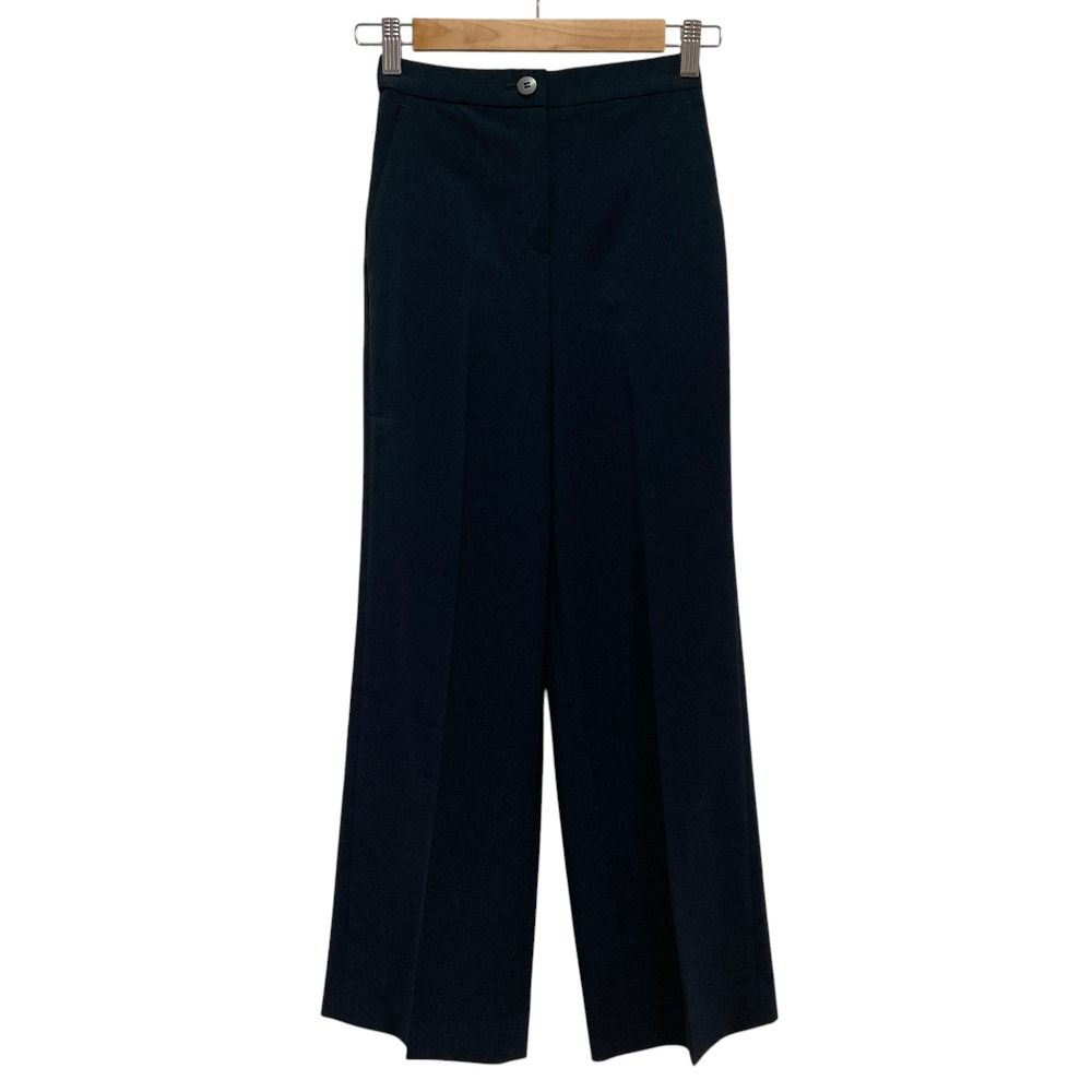 美品 25SS Theory luxe セオリーリュクス Sycamore 2 Kimie Pant パンツ スラックス S30 ネイビー レディース 古着 中古 USED