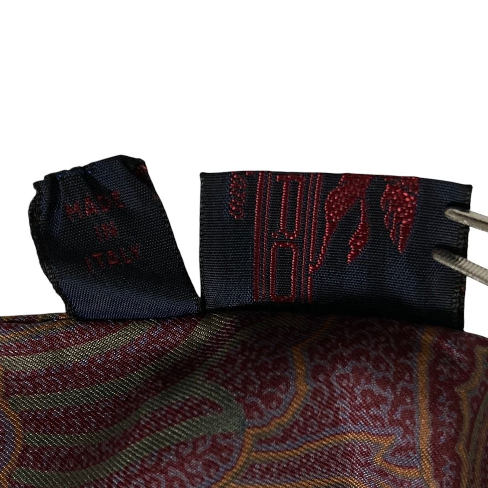 【美品】ETRO エトロ ストール ペイズリー柄 ボルドー ウールシルク混タグ有 美品 ETRO エトロ ペイズリー柄 シルク ストール ボルドー系 マルチ