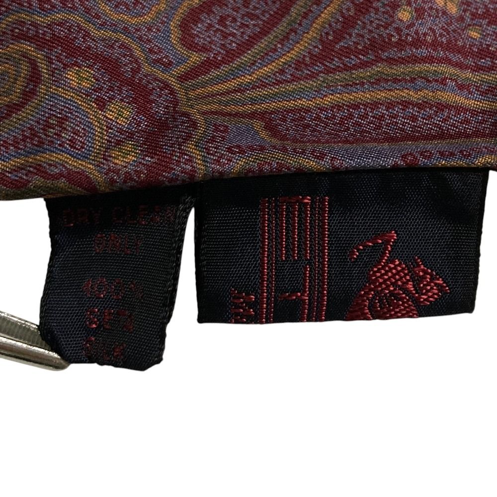 美品 ETRO エトロ ペイズリー柄 シルク ストール ボルドー系 マルチ