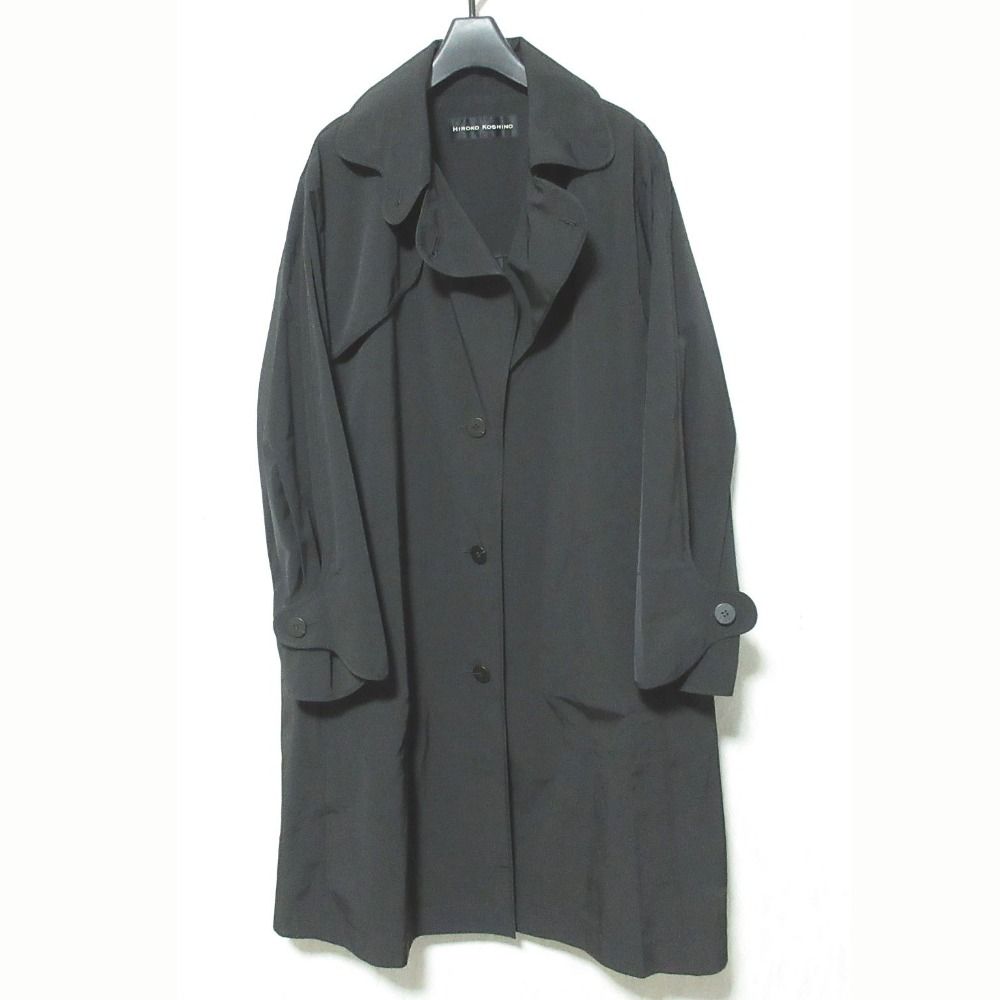 美品 HIROKO KOSHINO ヒロココシノ ロングコート RHUDA-20690 サイズ40 ブラック レディース 古着 中古 USED