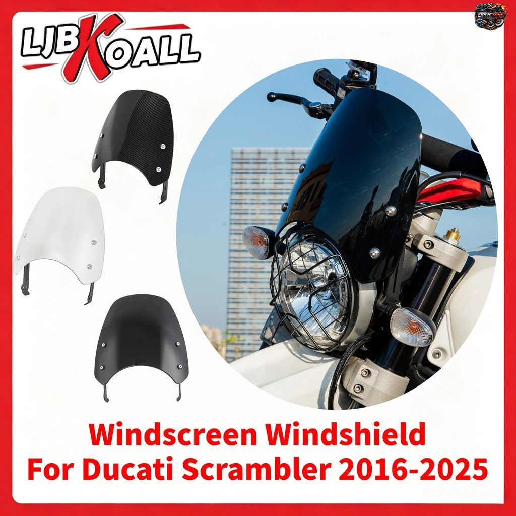 モーターウインドスクリーン ウインドシールド DUCATI SCRAMBLER 2016-2025用 ウインドディフレクター プロテクター DUCATI SCRAMBLER 2017