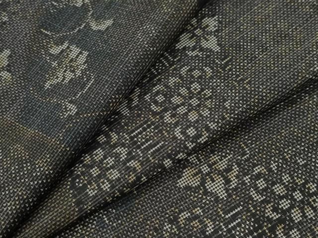 平和屋着物●本場大島紬　9マルキ　亀甲重ね花唐草文　正絹　逸品　未使用　CABI2160yc 29,250円