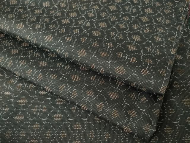 平和屋着物●本場大島紬　幾何学文様　黒地　正絹　逸品　未使用　AABJ8165ck 23,088円