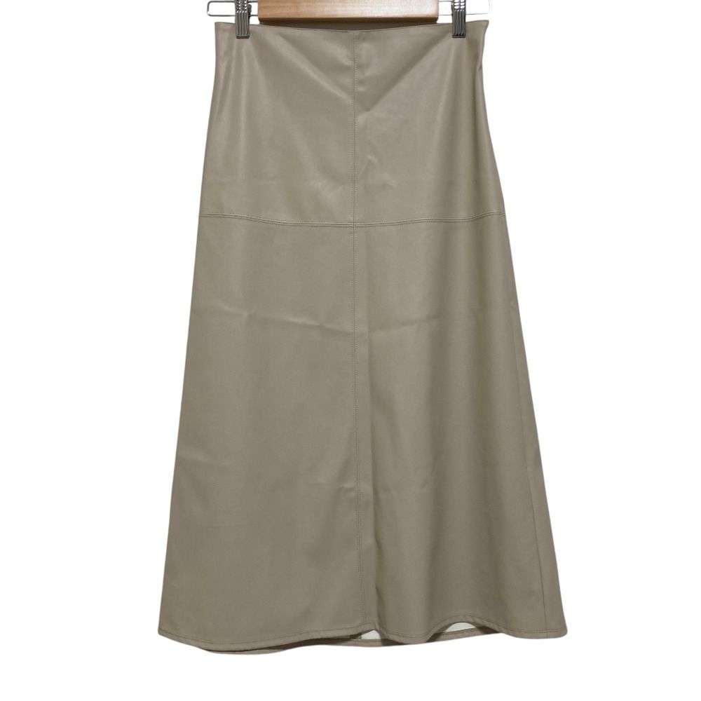 美品 24AW Max Mara LEISURE マックスマーラレジャー フェイクレザー ロングスカート サイズS ベージュ レディース 古着 中古 USED 6,341円