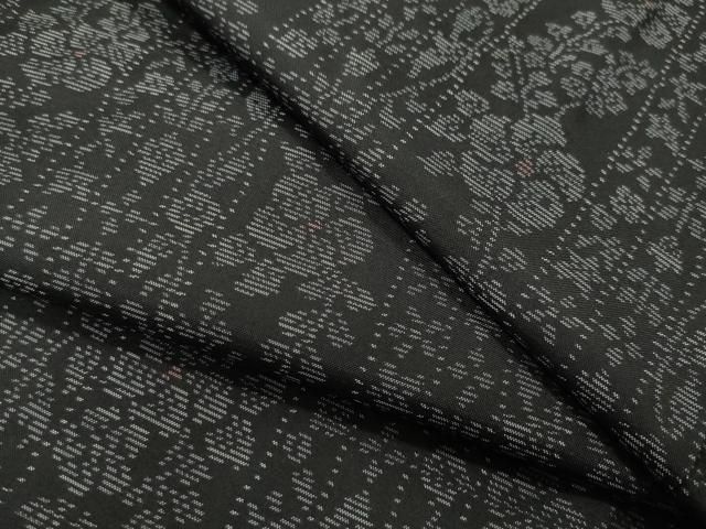 平和屋着物●本場大島紬　花唐草間道　正絹　逸品　CABI0505gh