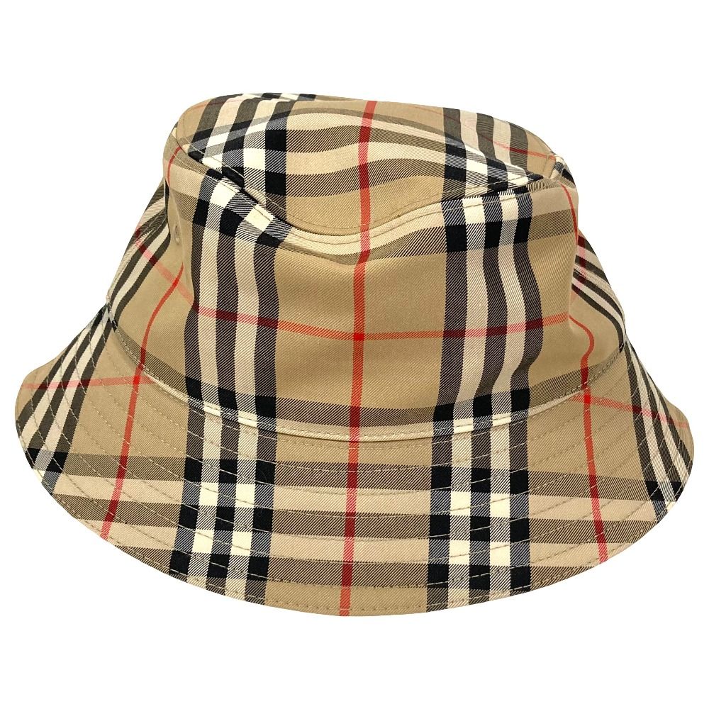 美品 BURBERRY バーバリー ノバチェック バケットハット 8026927 サイズS/P ベージュ レディース 古着 中古 USED 23,693円