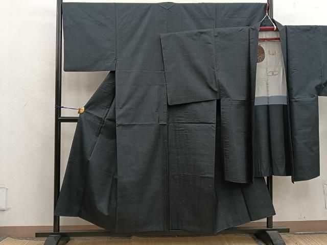 平和屋着物●男性　本場大島紬　アンサンブル　80亀甲　総詰め　正絹　逸品　BAAX5698mz