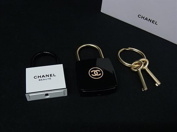 定額 ■新品■未使用■ CHANEL シャネル ココマーク LA COLLECTION ラ コレクション カデナ 南京錠 パドロック キー 鍵 ブラック系 BS7740