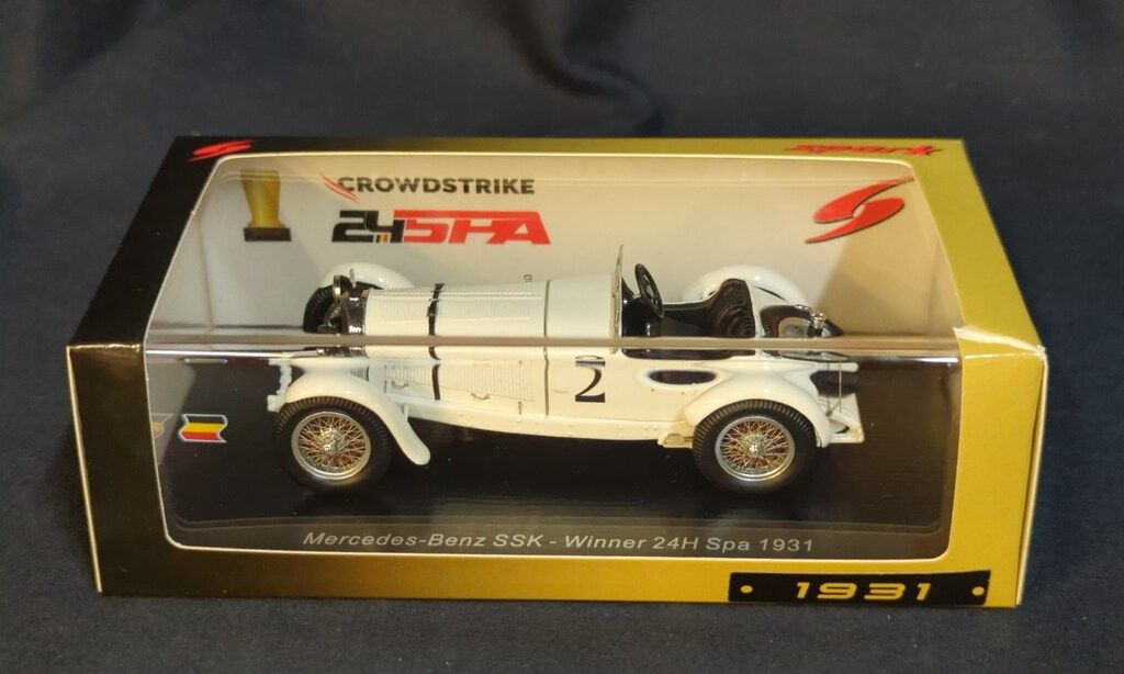 Spark model 1/43 Mercedes-Benz SSK No.2 Winner 24H Spa 1931 D.Djordjadze - G.