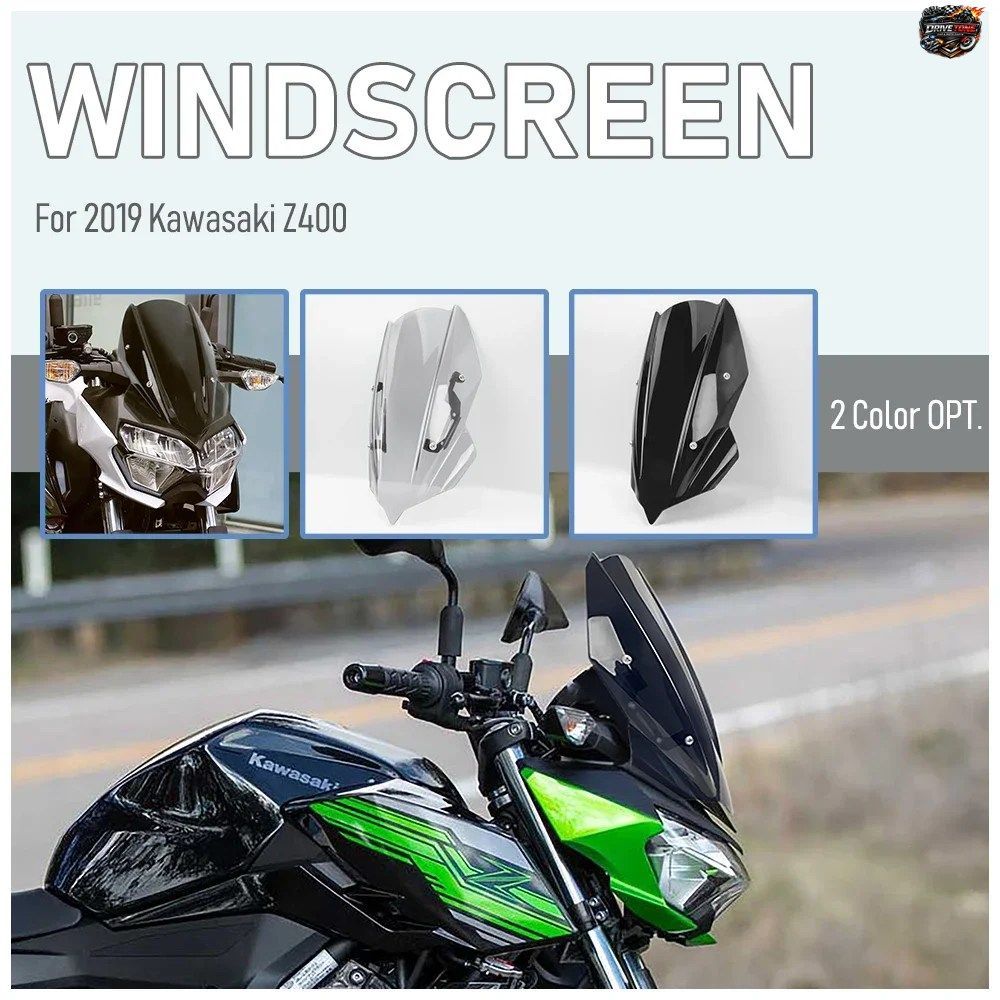 2019-2022年式カワサキ Z400 250 19 20 Z250 Z400 2020 2021年式用モーターサイクルウインドシールド ウインドスクリーン ウインドディフレ