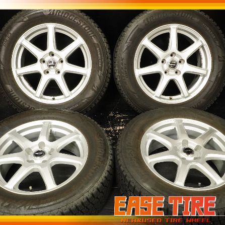 225/65R17 ブリジストン DM-V3 2022年製 ダンロップ PRD 7J +48 114.3 5H CX-5 CX-8 エクストレイル スタッドレス 4本