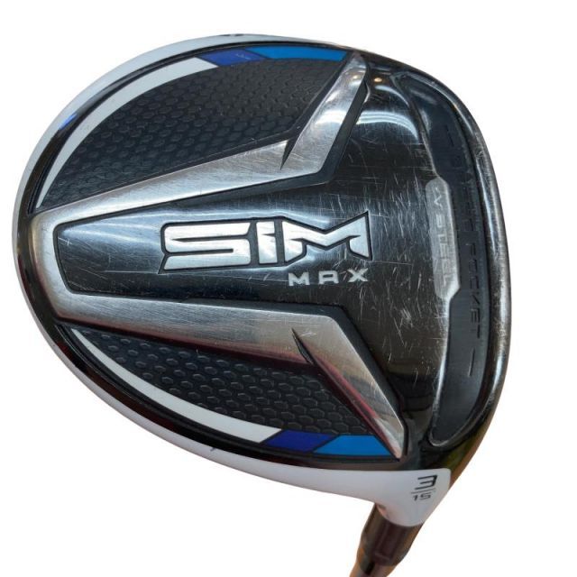 【中古】 テーラーメイド SIM MAX 3W フェアウェイウッド FW リシャフト (フレックスその他) メンズ 男性用 右利き 右用 Cランク ゴルフクラブ