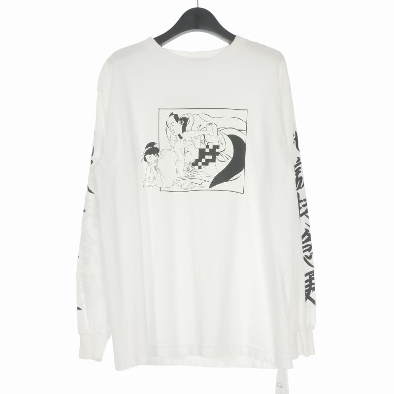フラグスタフ FLAGSTUFF 24SS Delivery Hells 地獄特急便 LS Tee STYLE1 プリント ロングスリーブTシャツ カットソー 長袖 M ホワイト 白 FS1402