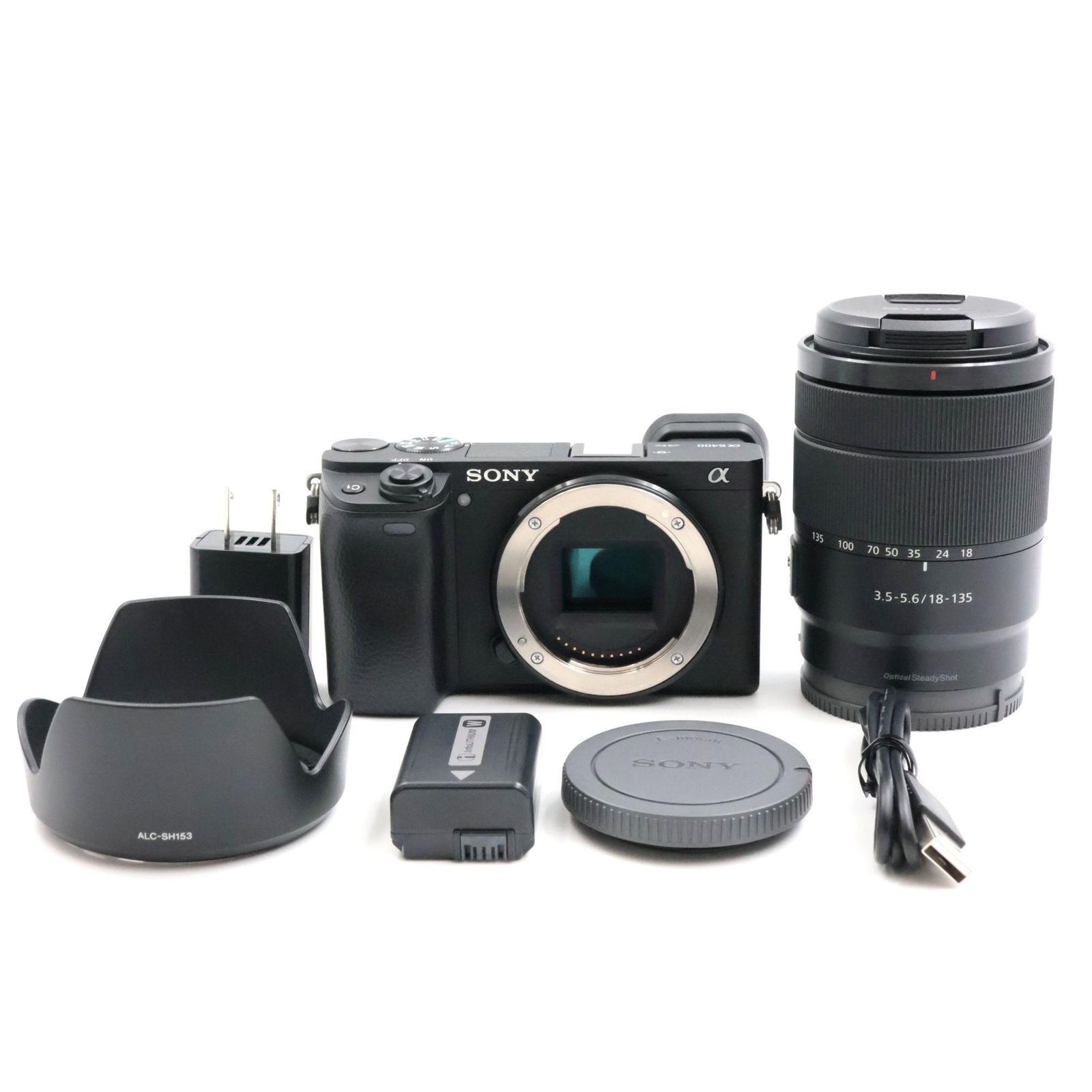 ■シャッター数6882枚！新品同様■ SONY α6400 高倍率ズームレンズキット(SEL18135) ブラック ILCE-6400M ミラーレス一眼カメラ ソニー 69,740円