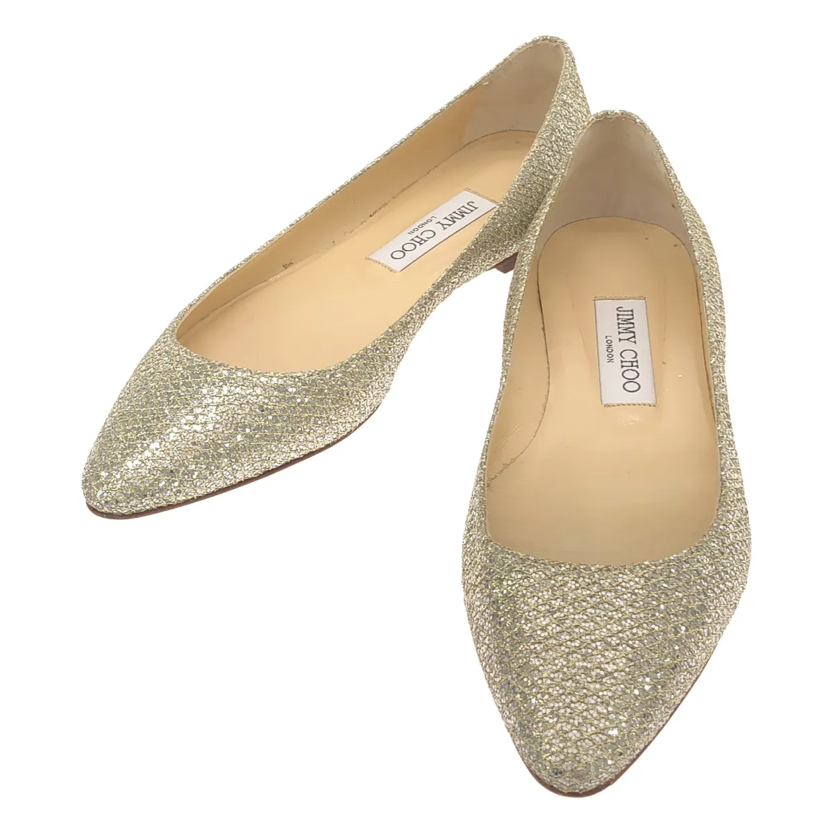 JIMMY CHOO ジミー チュウ GFA グリッターデザインパンプス シルバー 