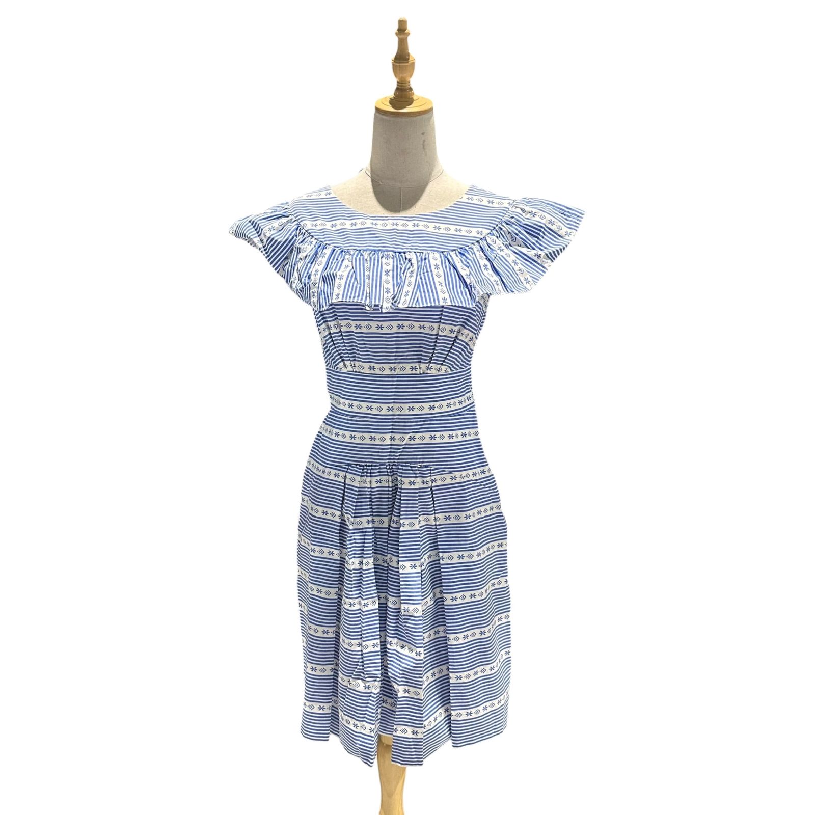 MIUMIUのノースリーブワンピースです。しっかりした素材です。 miu miu(ミュウミュウ) 2015AW Geometric Pattern Striped Sleeveless