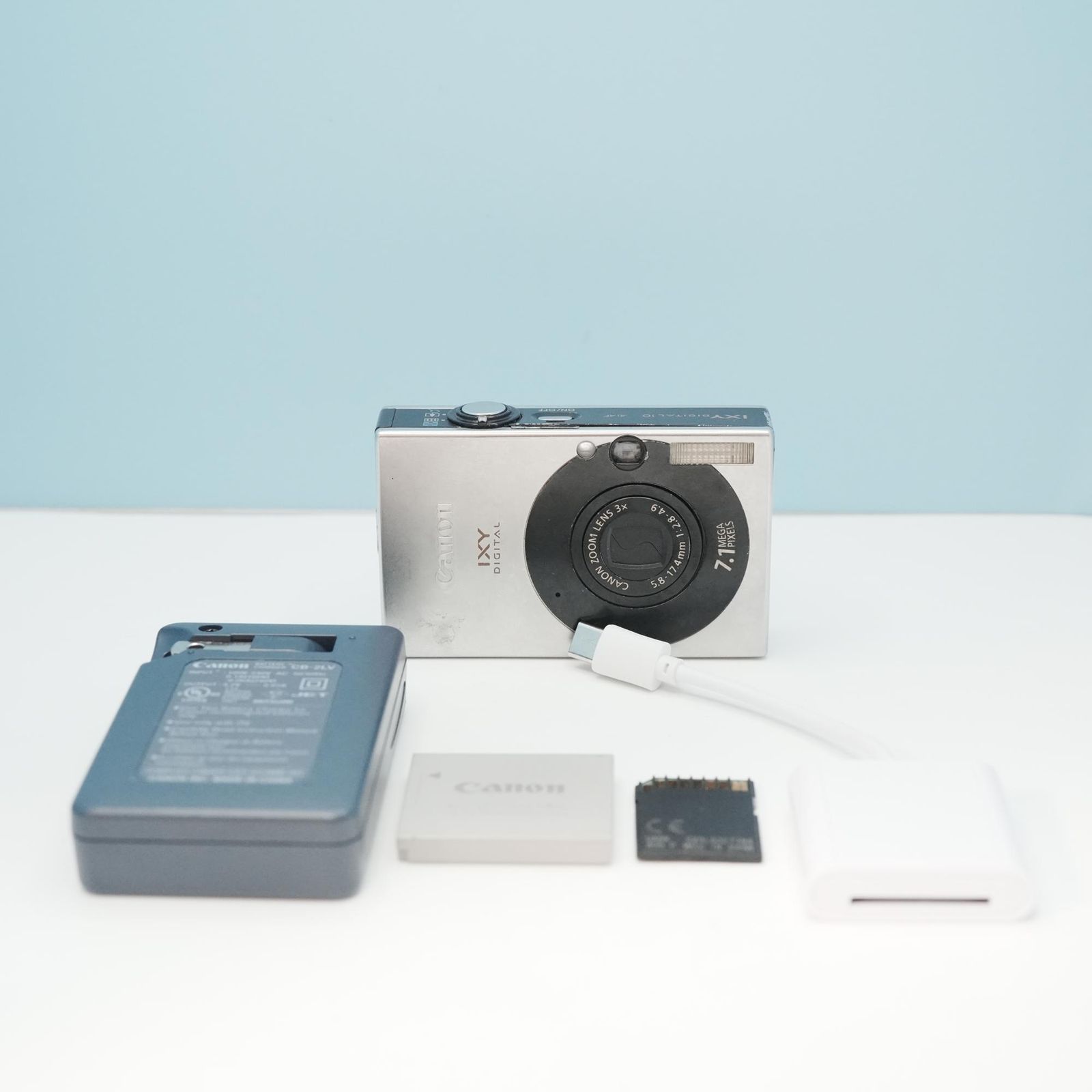Canon IXY DIGITAL 10 デジカメ スマホ転送OK フルセット シロクマ