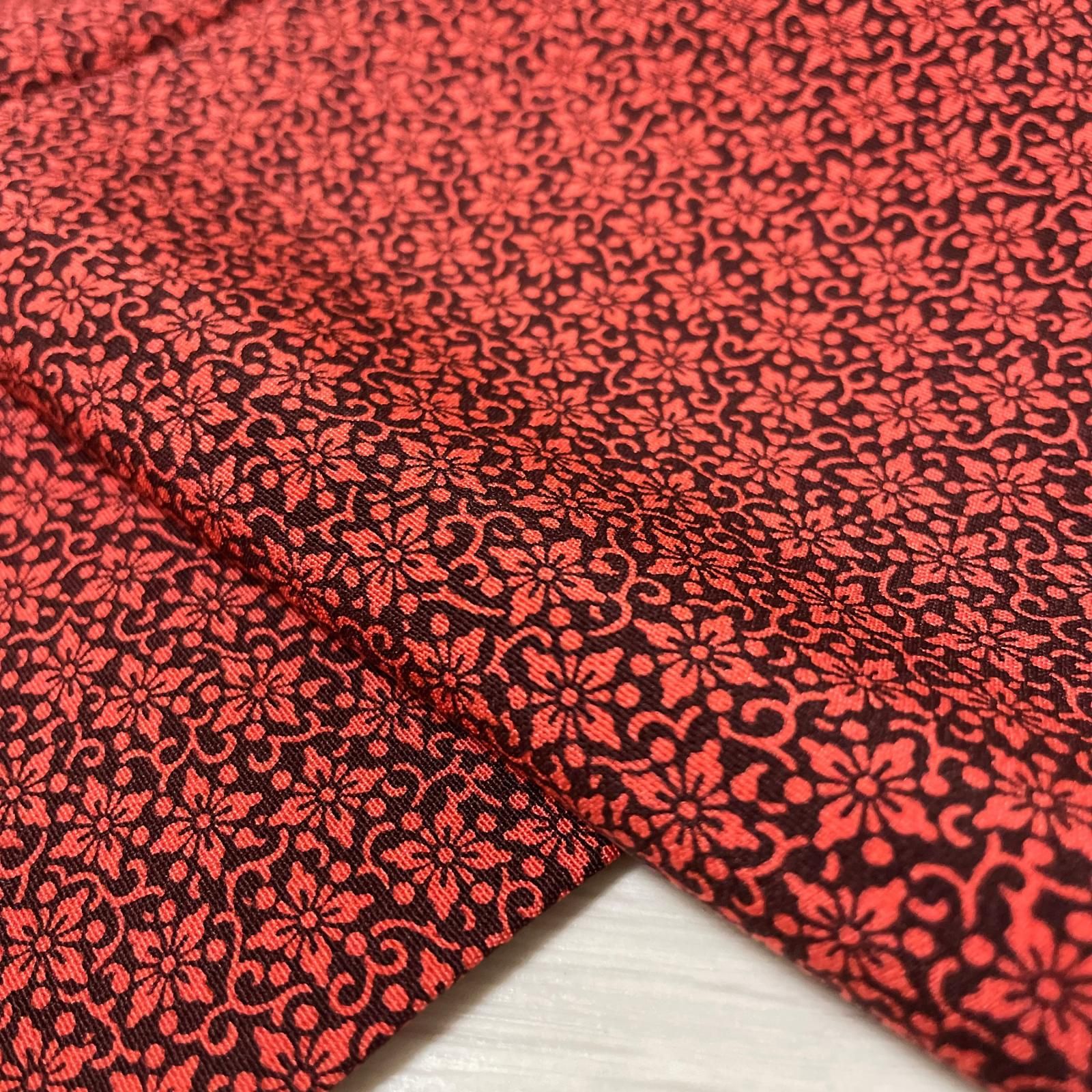 小紋 花唐草の細かな染め 着物 正絹 X-6844