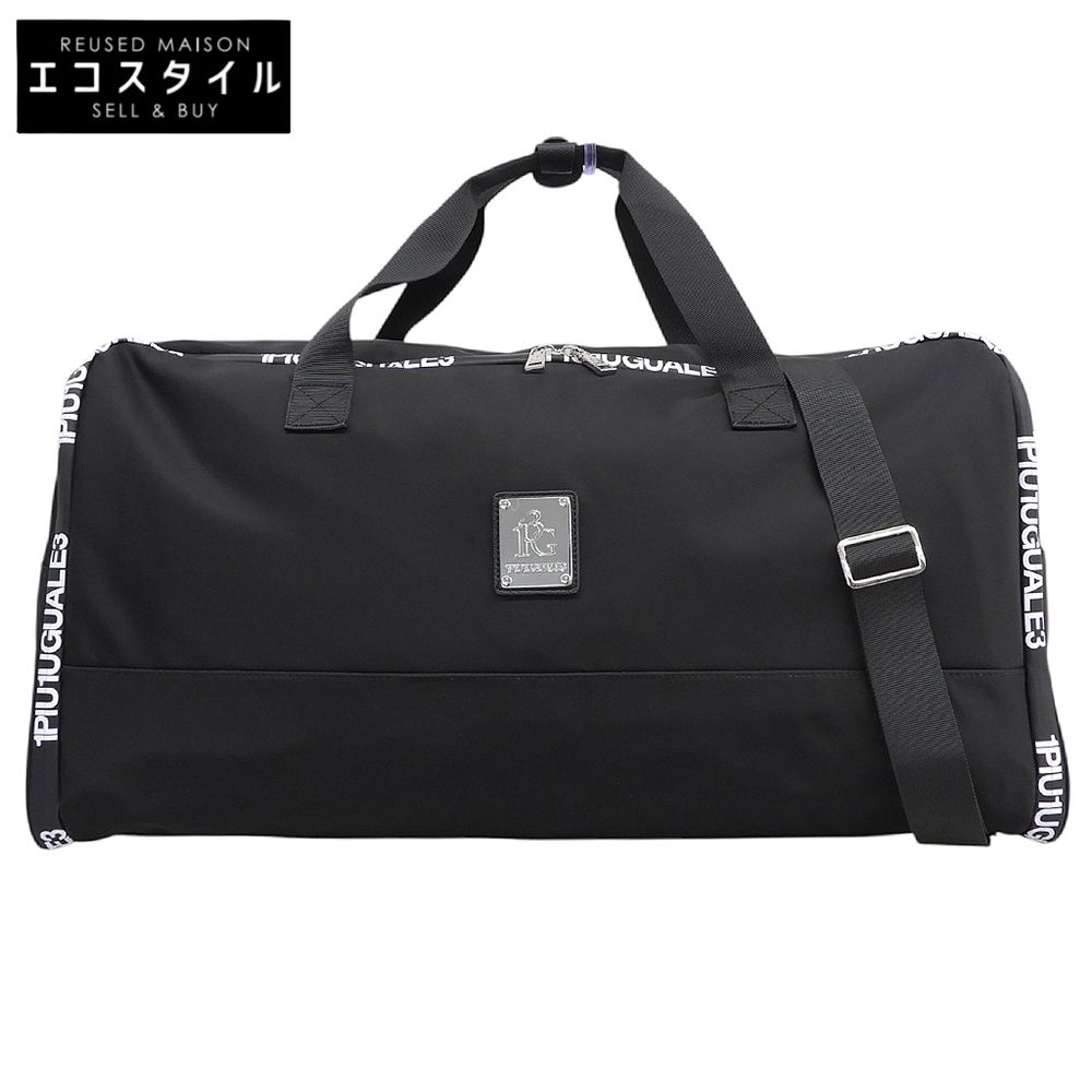 1piu1uguale3　ウノピゥウノウグァーレトレ　美品 【GOLF】 BOSTON BAG ナイロン ボストンバッグ メンズ 黒 ブラック GRG356-NYU085