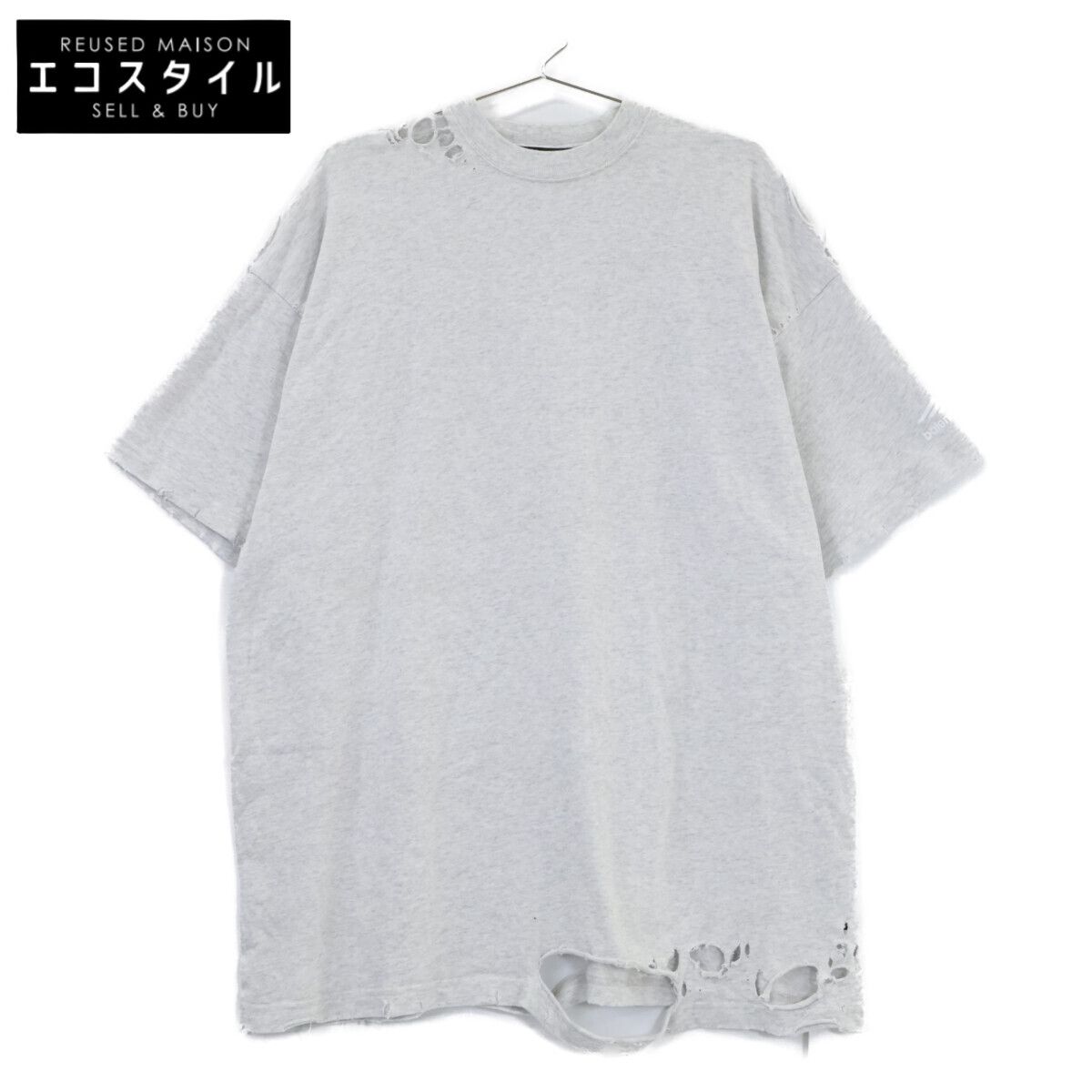 BALENCIAGA　バレンシアガ　【国内正規】704056 デストロイ加工 半袖Tシャツ　L