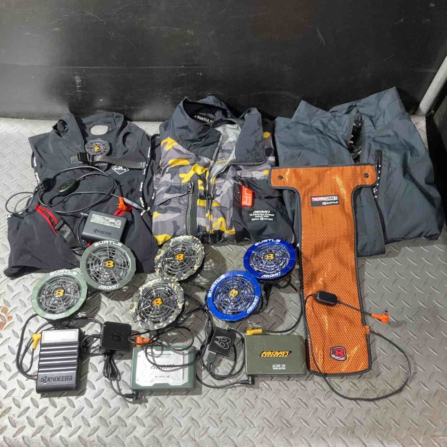 バートル (BURTLE) エアークラフト 19V AC360-19V 空調服用 AC230 13V バッテリー AC260 ICE CRAFT バッテリー IC01 セット【草加店】