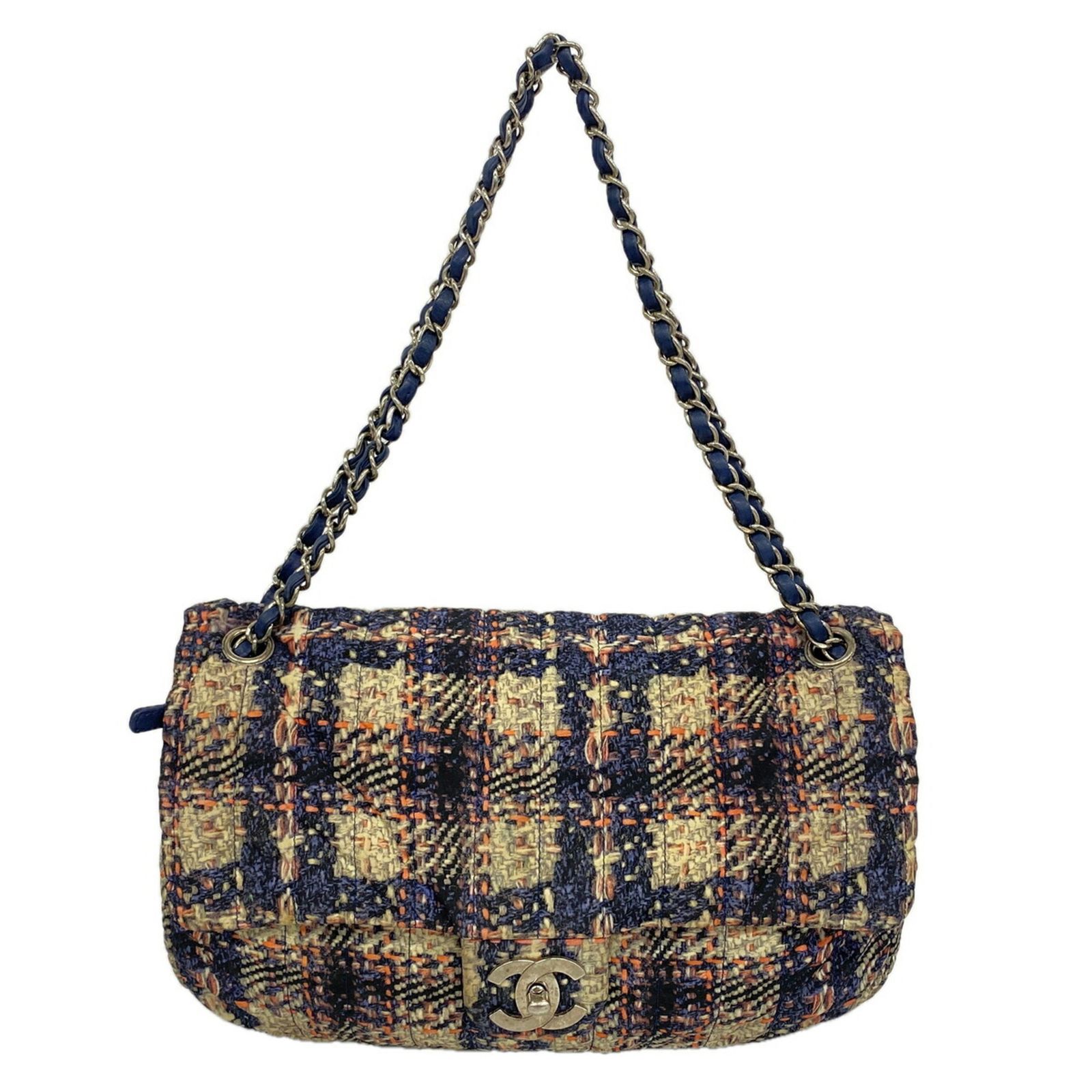 シャネル(Chanel) シャネル ショルダーバッグ Wチェーン ナイロン ネイビー ベージュ ピンク レディース OP013956 160,499円