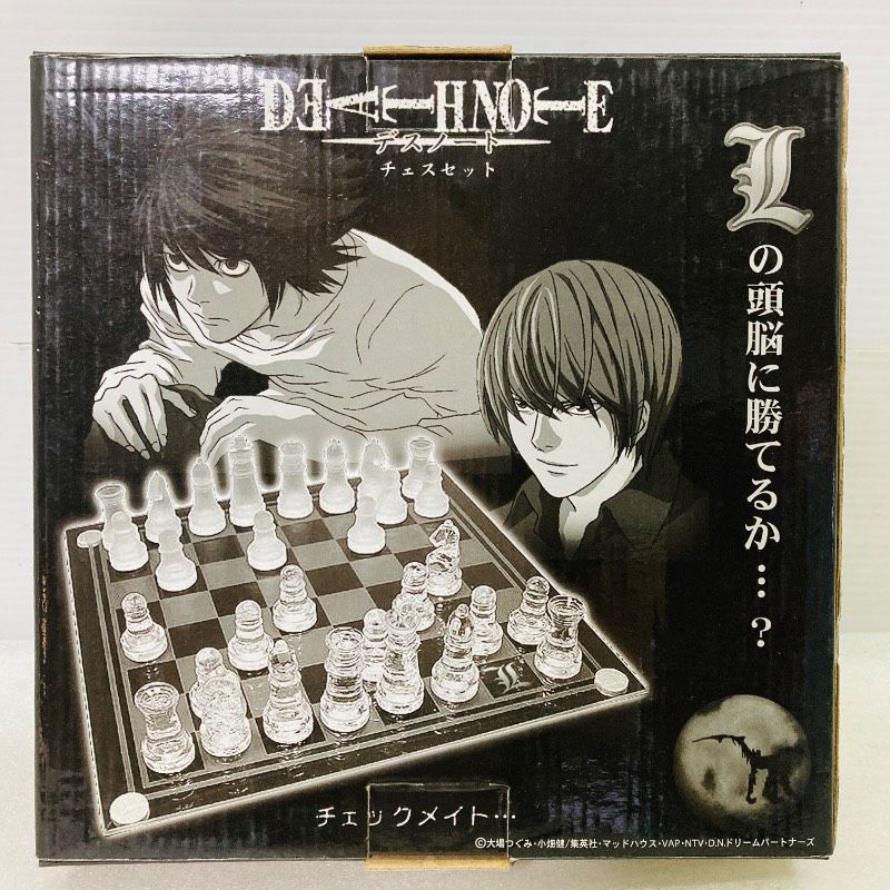中身未開封】DEATH NOTE デスノート チェスセット ガラス製 チェス盤