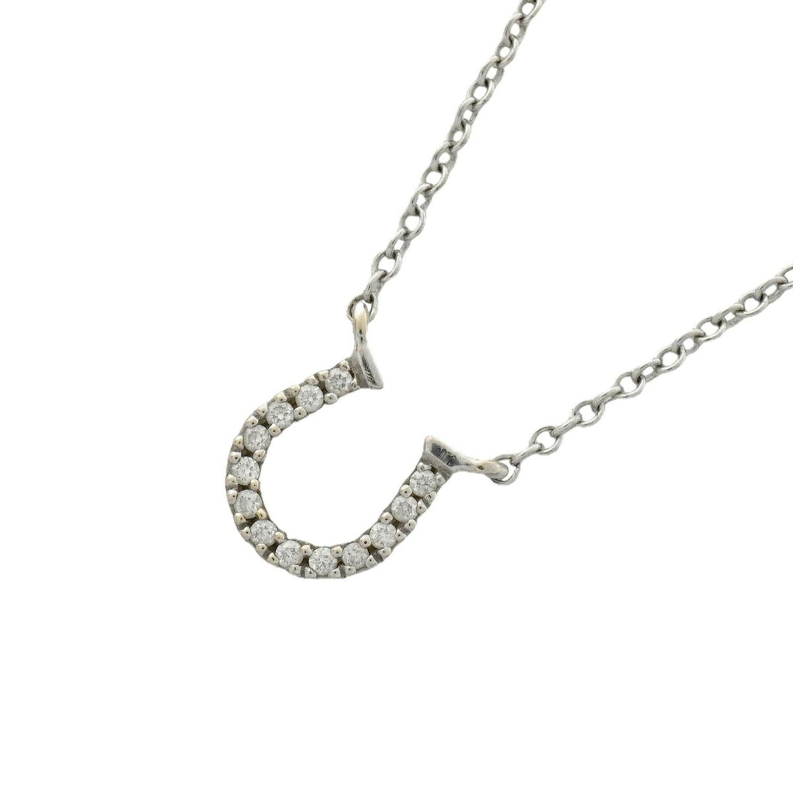 ティファニー(Tiffany) ティファニー ネックレス メトロ ホースシュー 18KWG ホワイトゴールド ダイヤモンドレディース