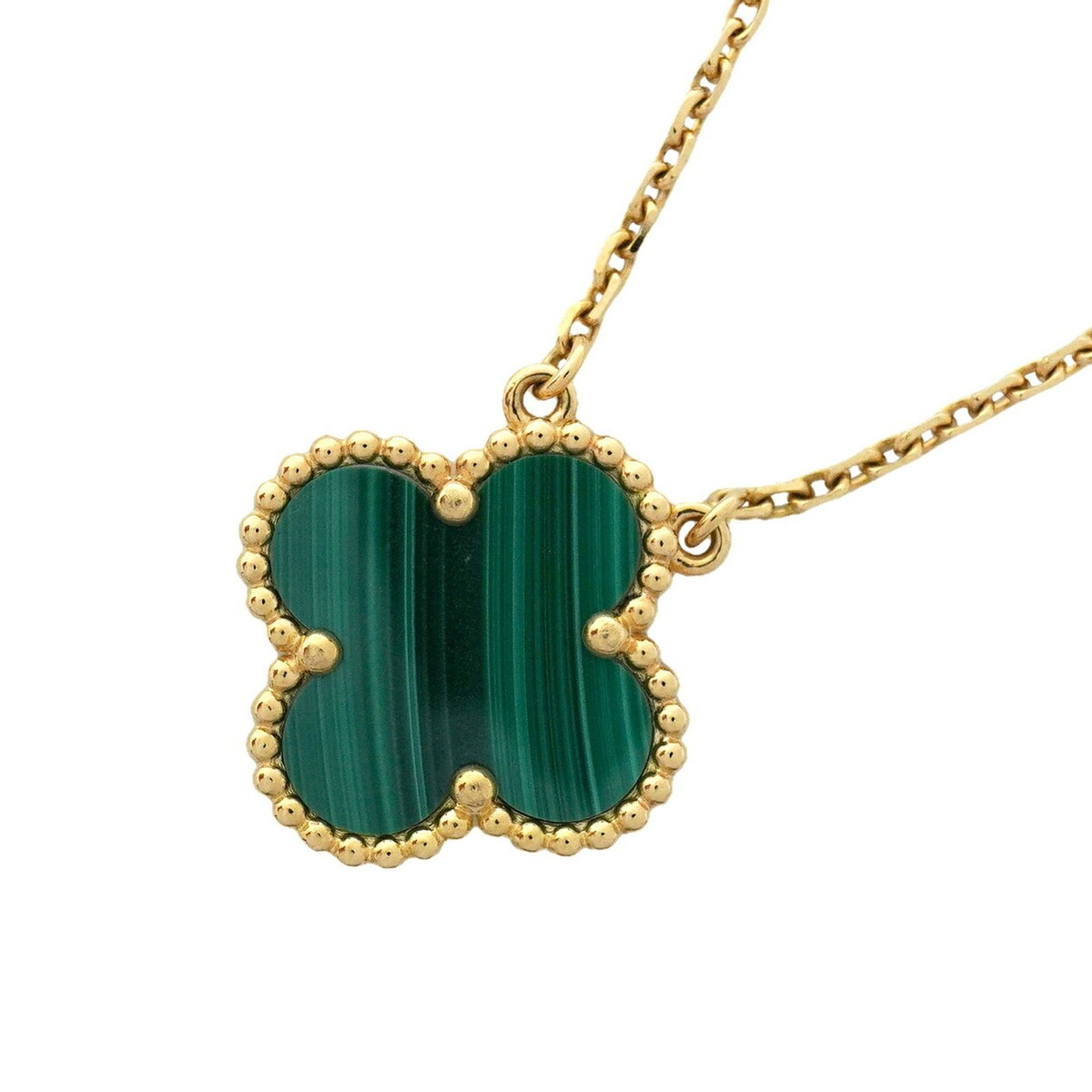 ヴァン・クリーフ＆アーペル(Van Cleef & Arpels) ヴァンクリーフ＆アーペル ネックレス アルハンブラ 18KYG イエローゴールド マラカイト グリーンレディース
