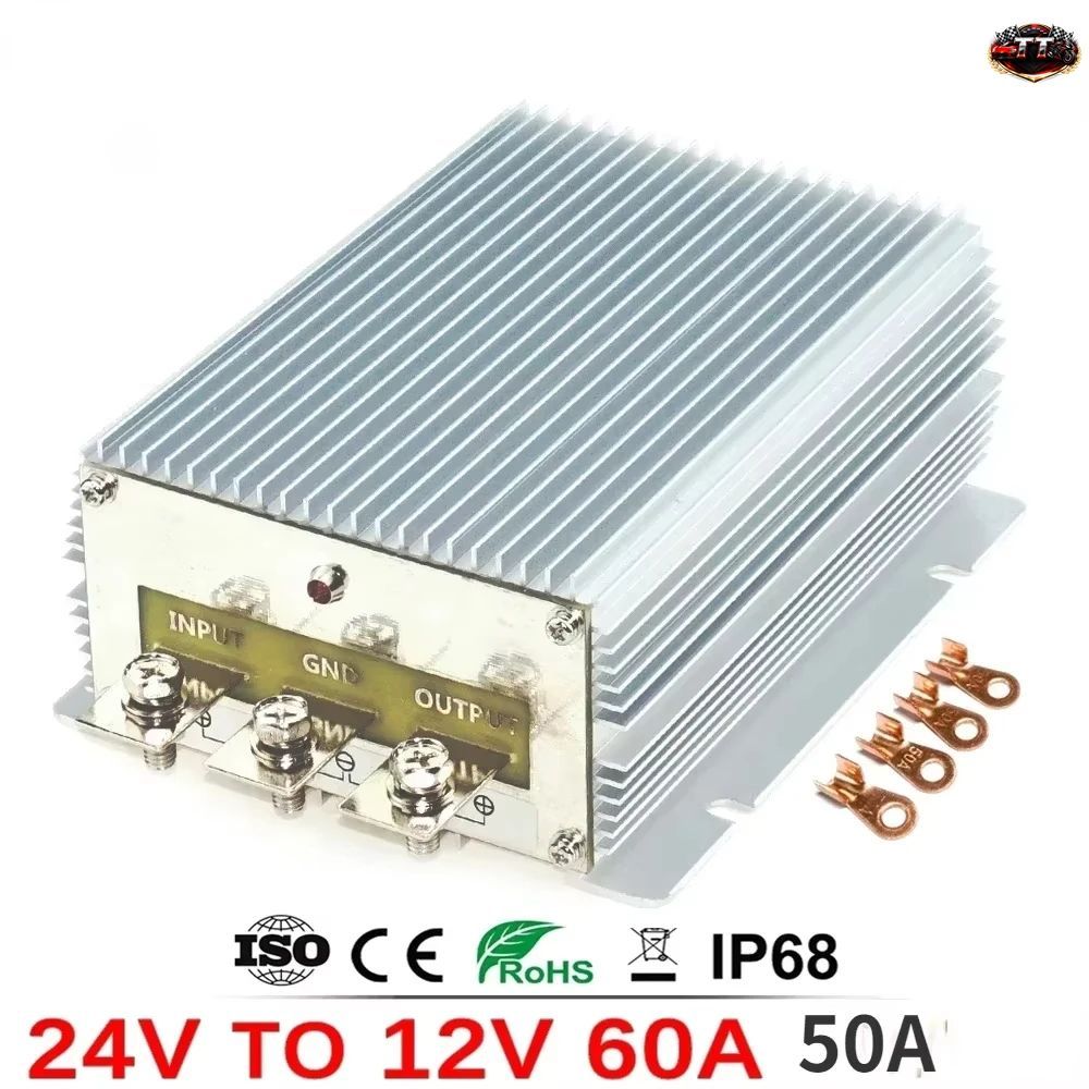 24V/48V から 12V 30A 40A 50A 60A 信頼性の高い製品 降圧 DC-DC コンバータ 24 ボルトから 12 ボルト 720W DC-DC 車載用降圧電圧レギュレ