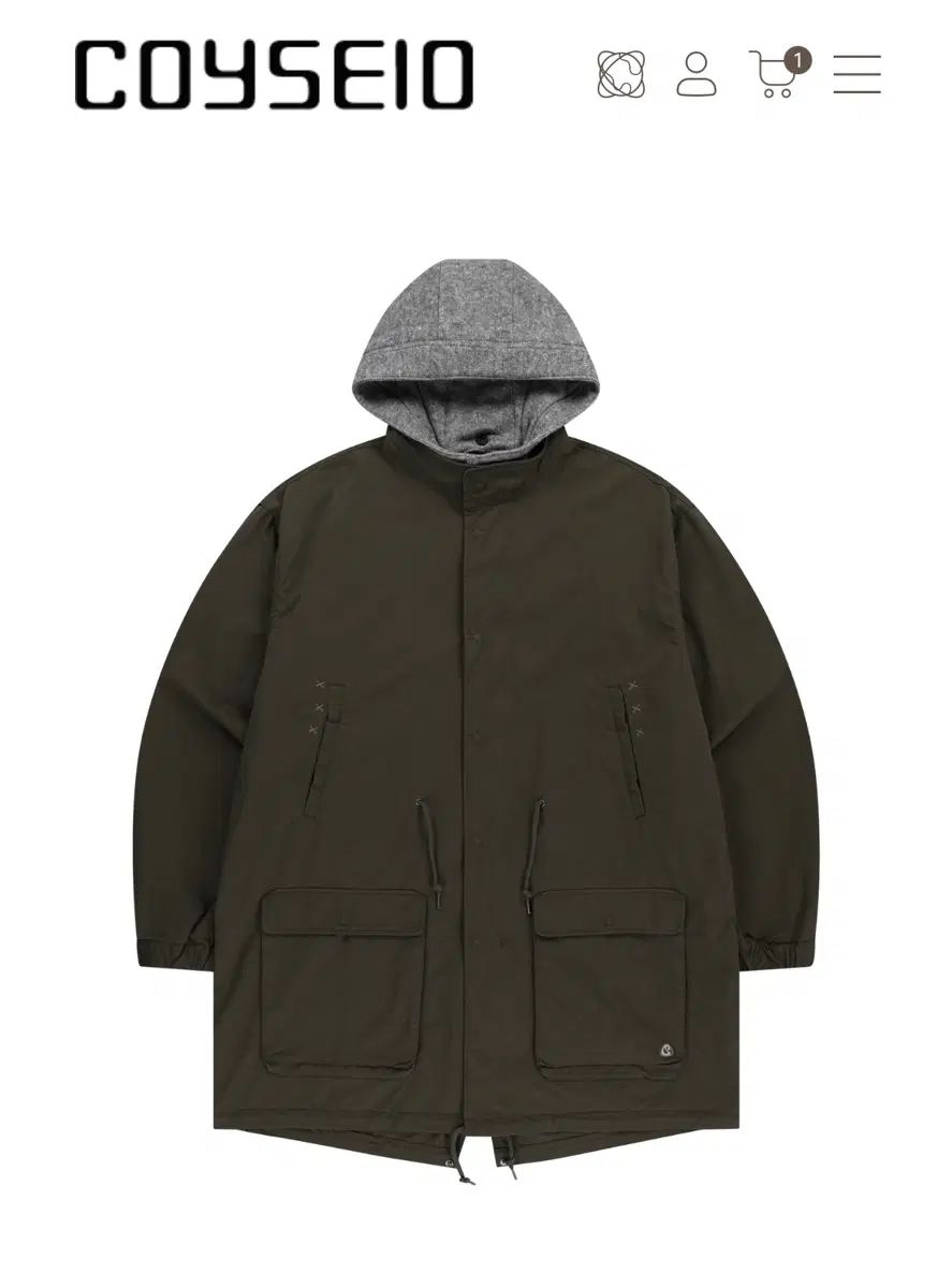 ISSEY MIYAKE 26fw マウンテンパーカー カーキ