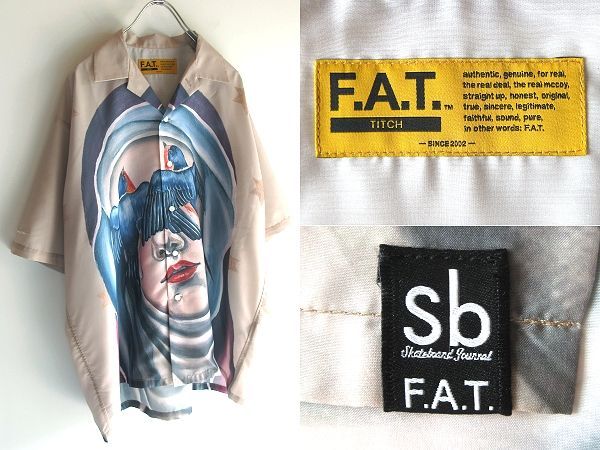 極美品 F.A.T. FAT エフエーティー 2024SS M.E. HOPE Mariko Enomoto Sb トリプルネーム 榎本マリコ アートプリント シャツ TITCH 9,869円