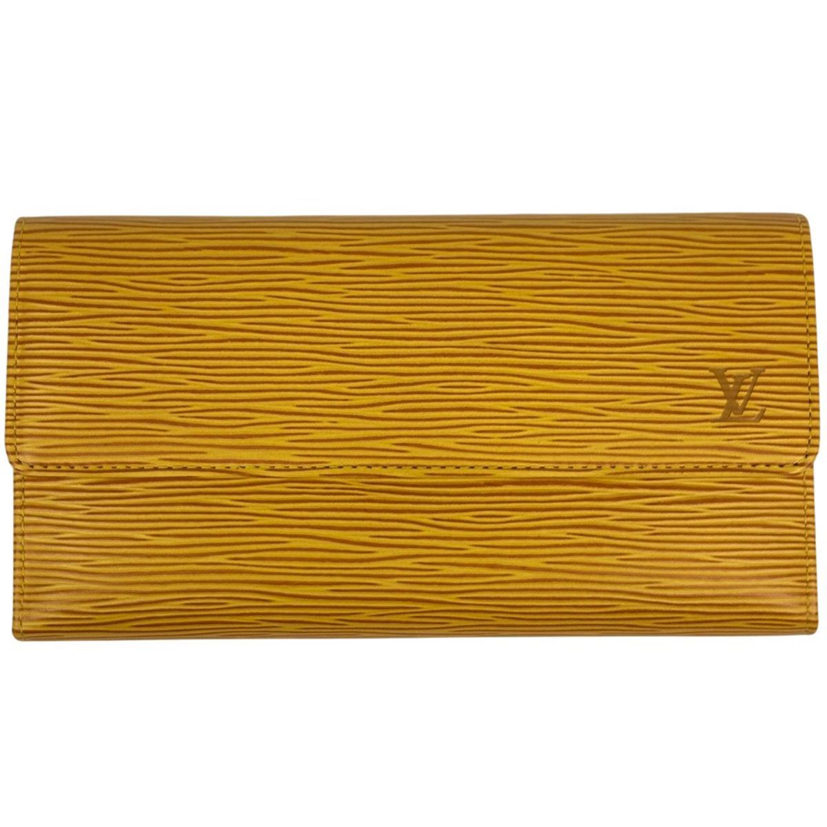 ルイ・ヴィトン Louis Vuitton ポルトトレゾール インターナショナル 札入れ 小銭入れ 三つ折り 長財布 エピ タッシリイエロー M63389 レディース 【中古】