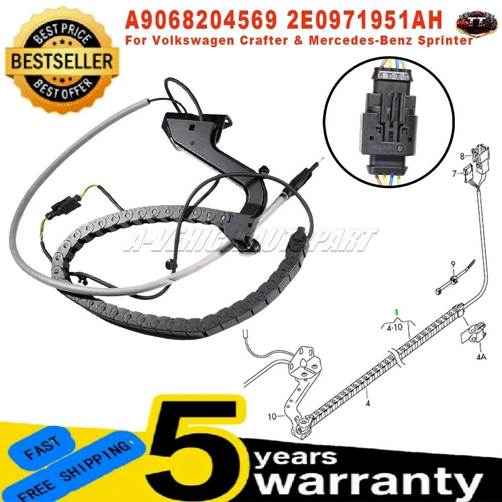 スライドドアローラートラックガイドケーブルチェーンキット VW CRAFTER MERCEDES-BENZ SPRINTER 9068204569 CAR A9068204569