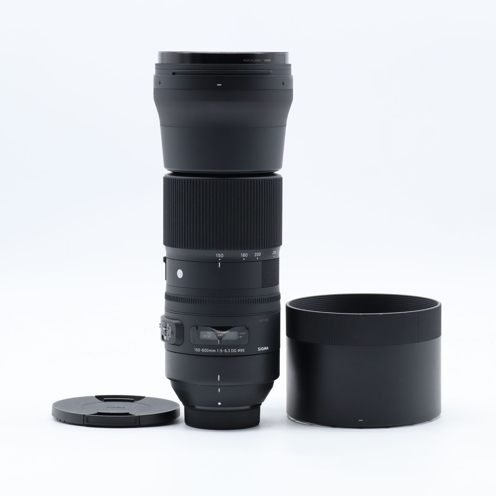 SIGMA 150-600mm F5-6.3 DG OS HSM Contemporary ニコンF用｜フルサイズ対応 超望遠ズームレンズ｜手ブレ補正搭載 野鳥／航空機撮影向け【中古】