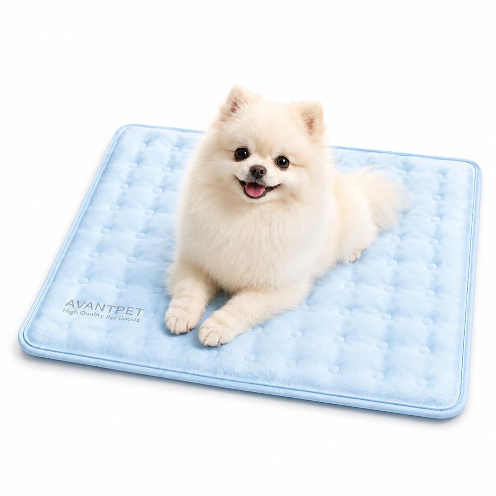 ★新品★アバンペット(AVANTPET) ひんやり 接触冷感 クールマット 冷感マット ジェルマット 犬用 猫用 熱中症対策 暑さ対策 夏用【防水仕様・汚れもサッと拭き取り可能】お手入れ簡単 ペット用 冷却マット (S, スカイブルー 52× 29ff25dc