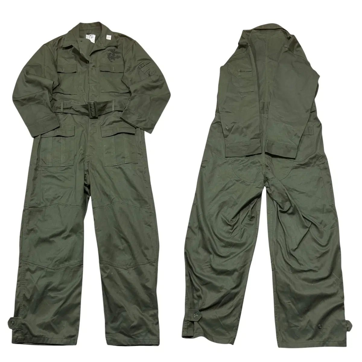 (即配) 90s 国軍 ミリタリー L V T整備服 ジャンプ スーツ オールインワン (2号)