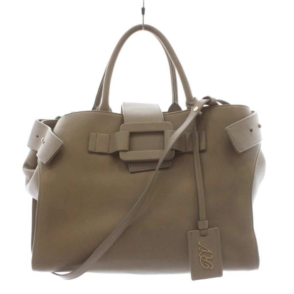ロジェヴィヴィエ ROGER VIVIER ピルグリム ドジュール トートバッグ ショルダーバッグ ハンドバッグ 2way レザー ベージュ /AN 30,485円
