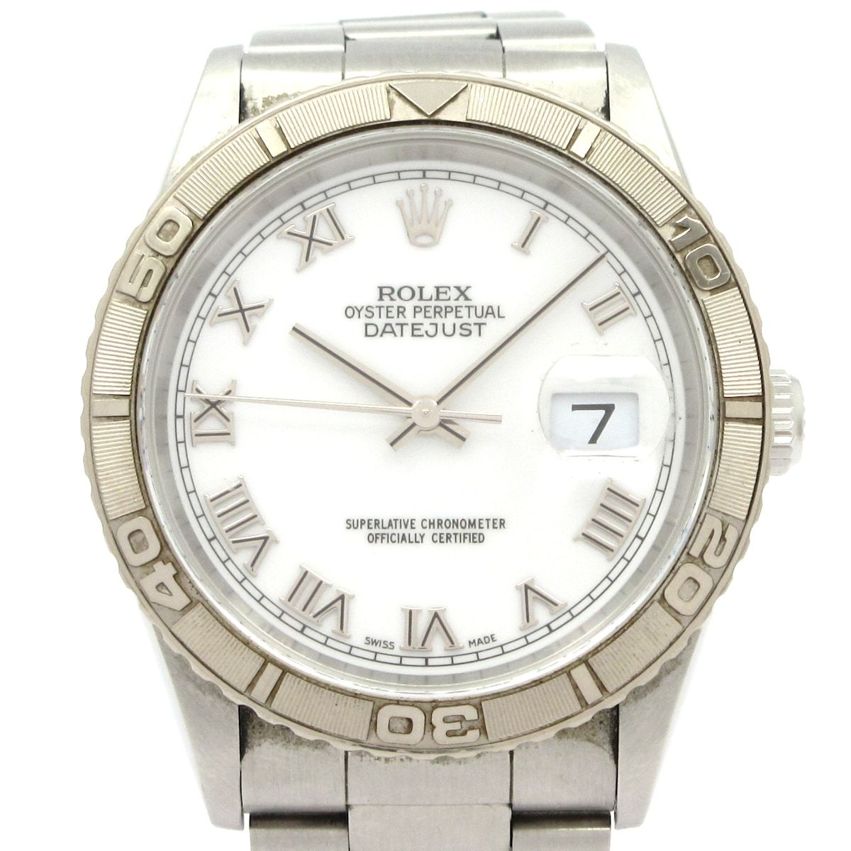 ROLEX(ロレックス) 腕時計 デイトジャストサンダーバード 16264 メンズ 10コマ＋余り2コマ/SS 白