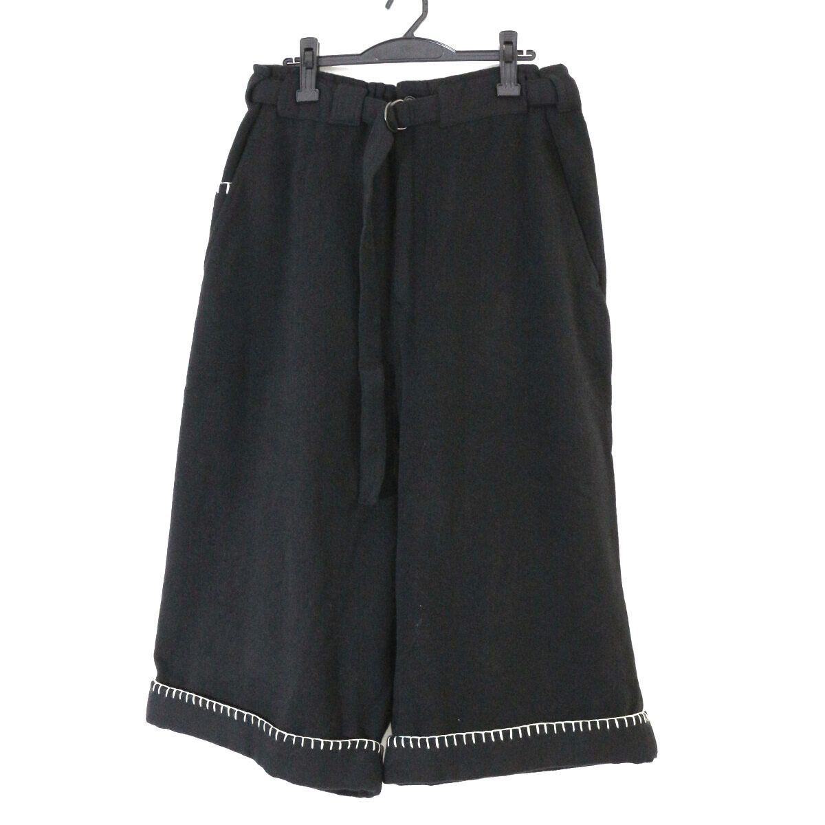 S'YTE by Yohji Yamamoto サイト バイ ヨウジヤマモト 23AW ウールモッサブランケットステッチサルエルワイドパンツ 2 UU-P25-105