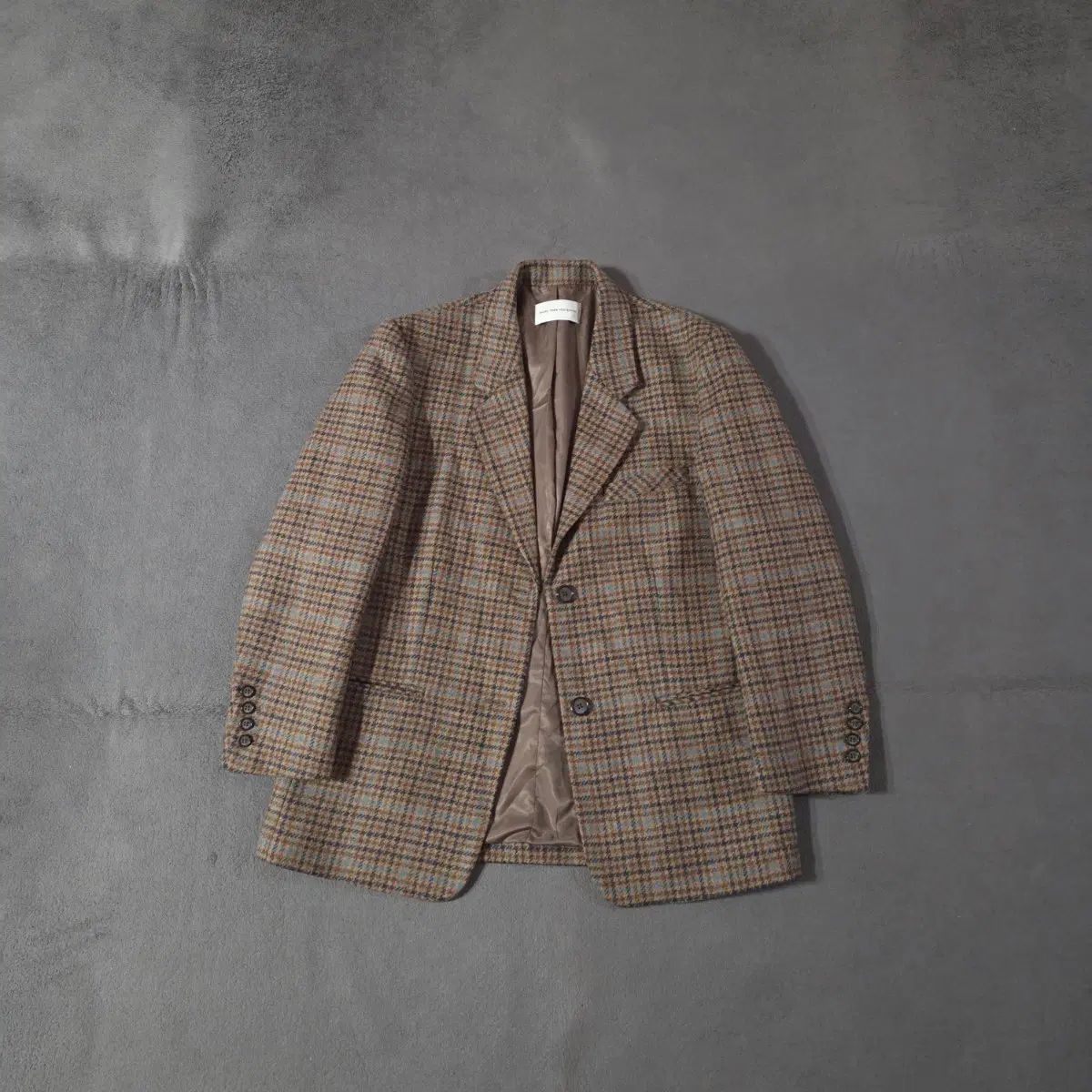 more than yesteday レディース アブラハム ムーン CHECK ウール ジャケット ブレーザー