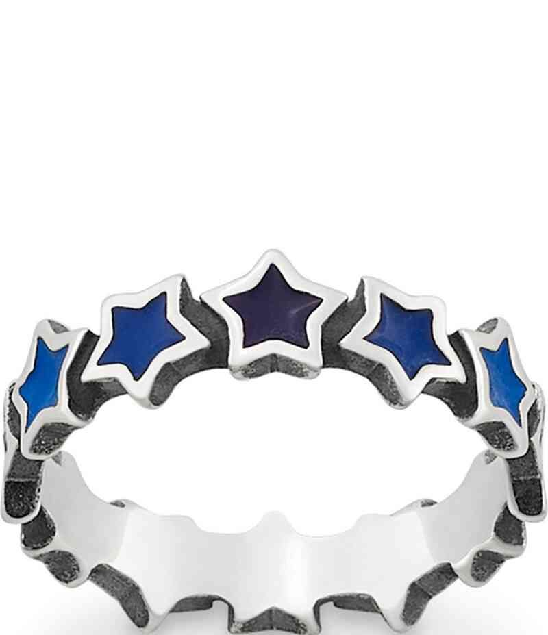 ジェームズ エイヴリー レディース アクセサリー 指輪 James Avery Enamel Connected Stars Band Ring Sterling Silver シルバー