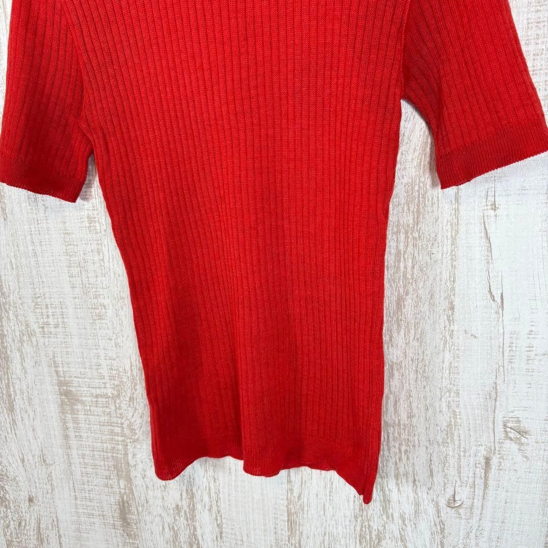 80s フランス製 Courreges ヴィンテージ クレージュ ロゴ刺繍 リブニット