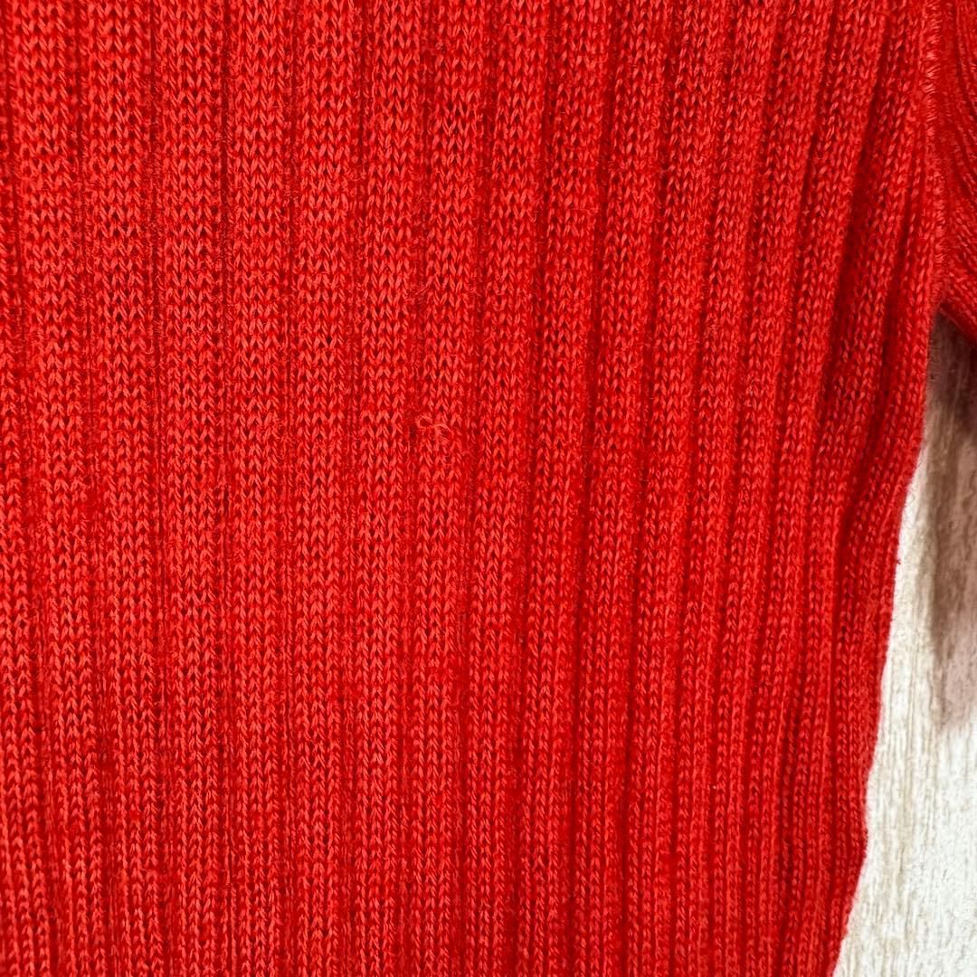 80s フランス製 Courreges ヴィンテージ クレージュ ロゴ刺繍 リブニット