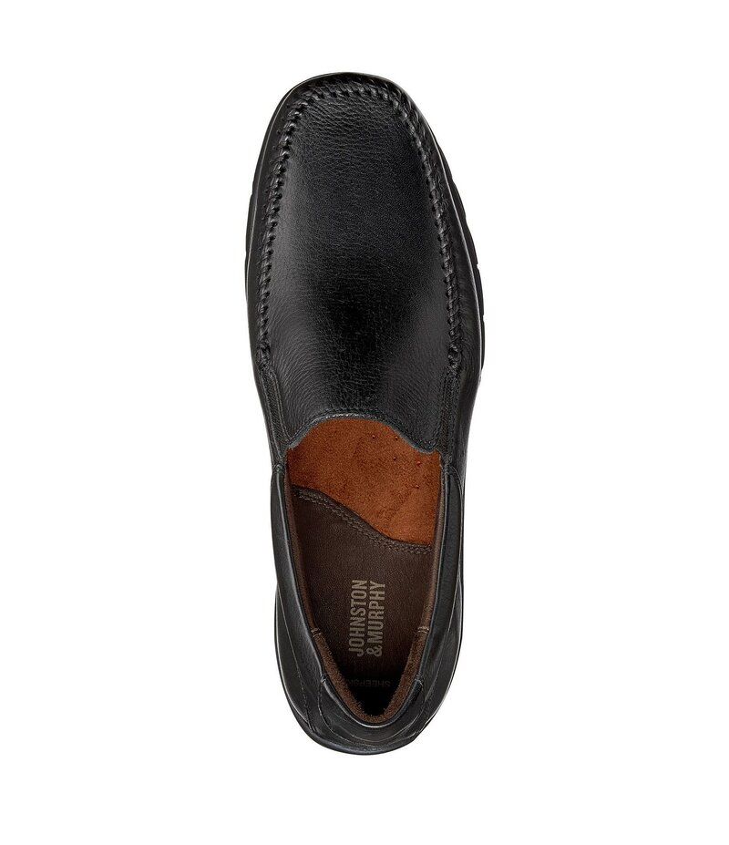 ジョンストンアンドマーフィー メンズ シューズ スリッポン・ローファー レザー ローファー Johnston Murphy Mens Crawford Leather Slip On Venetian