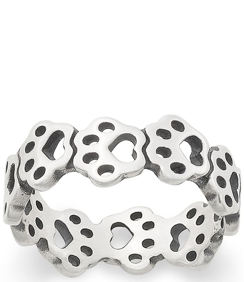 ジェームズ エイヴリー レディース アクセサリー 指輪 プリント James Avery Connected Paw Prints Band Ring Sterling Silver シルバー