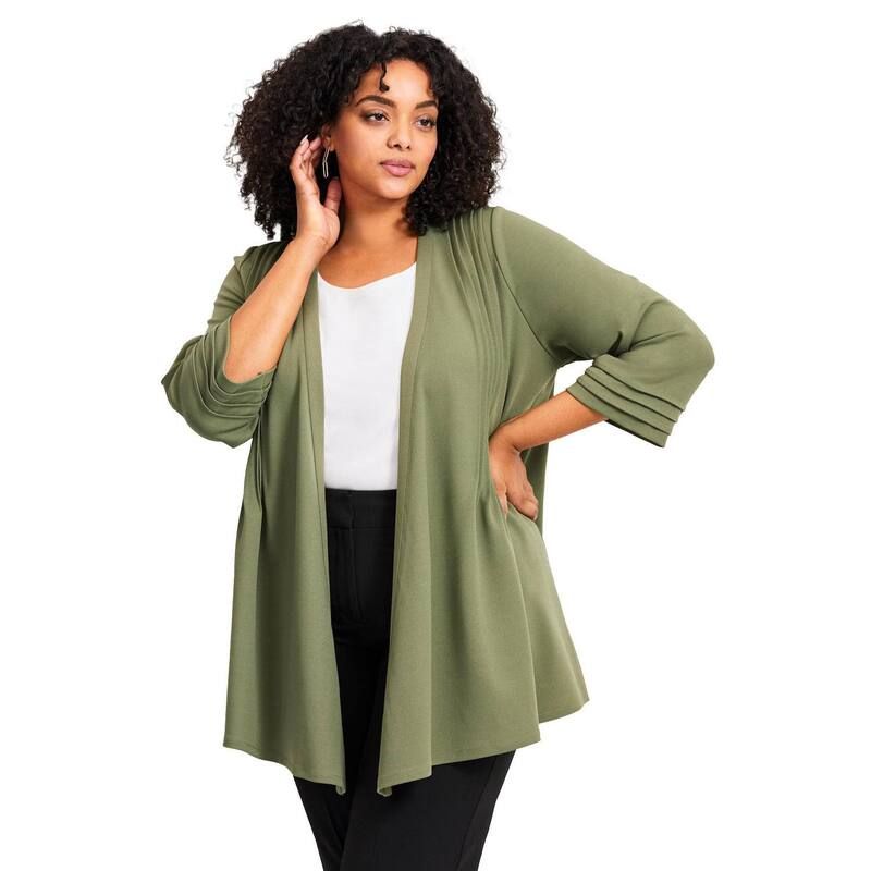 アベニュー レディース アウター ニット・セーター プラスサイズ ジャケット Avenue Womens Plusize Cascade Jacket Olive Green グリーン 11,920円